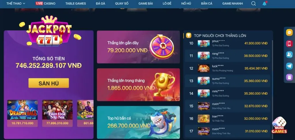 Kho game đa dạng của B52 Club
